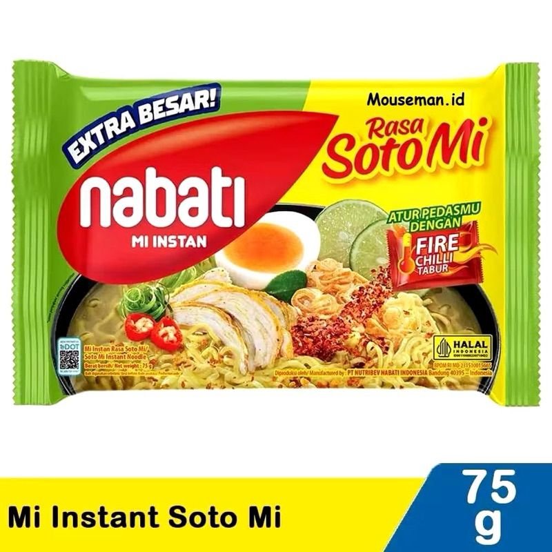 

[Bundle Pack Isi 5] NABATI Mi Instan Rasa Mi Goreng dan kuah 85g