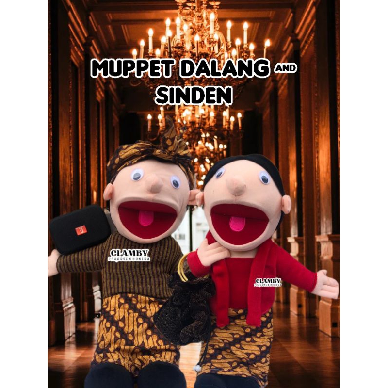Boneka tangan muppet boneka tangan boneka muppet karakter dalang wayang sinden jawa