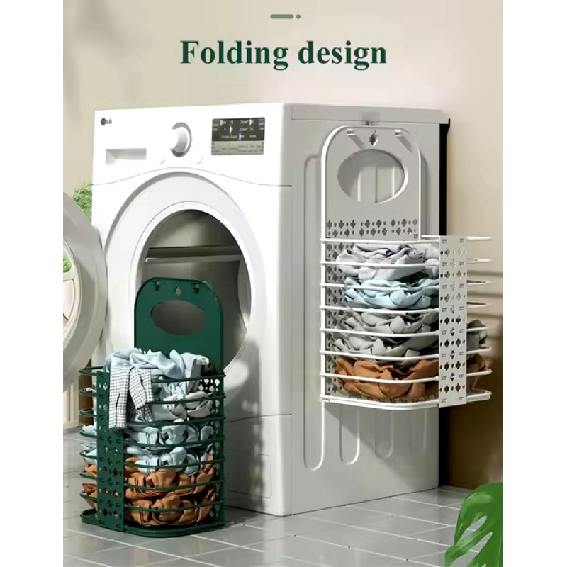 A2 KERANJANG LAUNDRY LIPAT Tempel Dinding Tempat Kain kotor