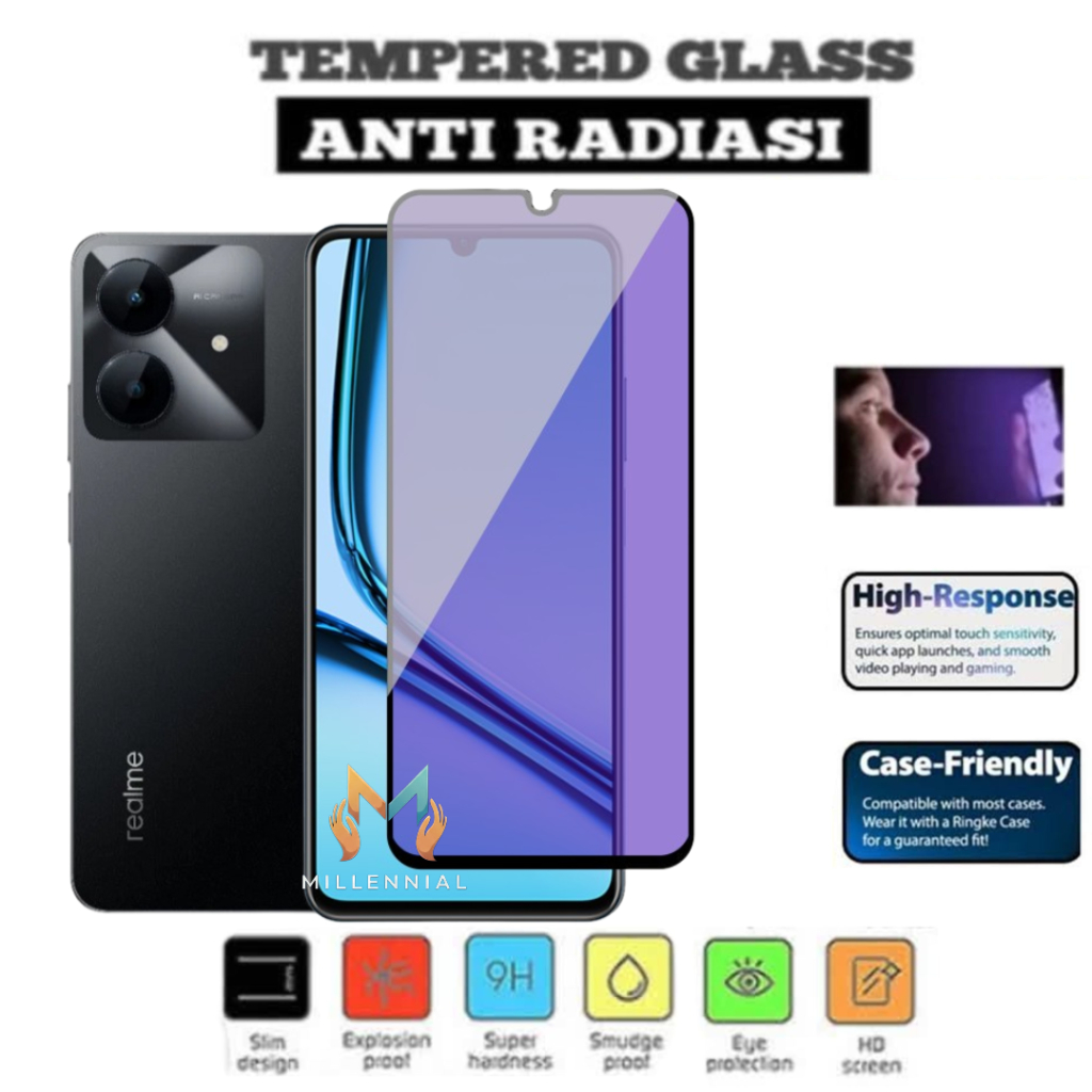 Tempered glass blue ray blue light Realme Note 60X