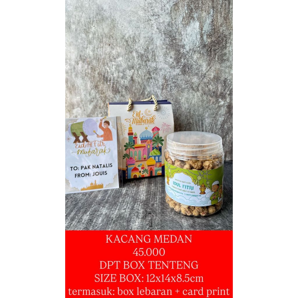 

Kacang Medan Box Tenteng Hampers Idul Fitri / Paket Lebaran - READY