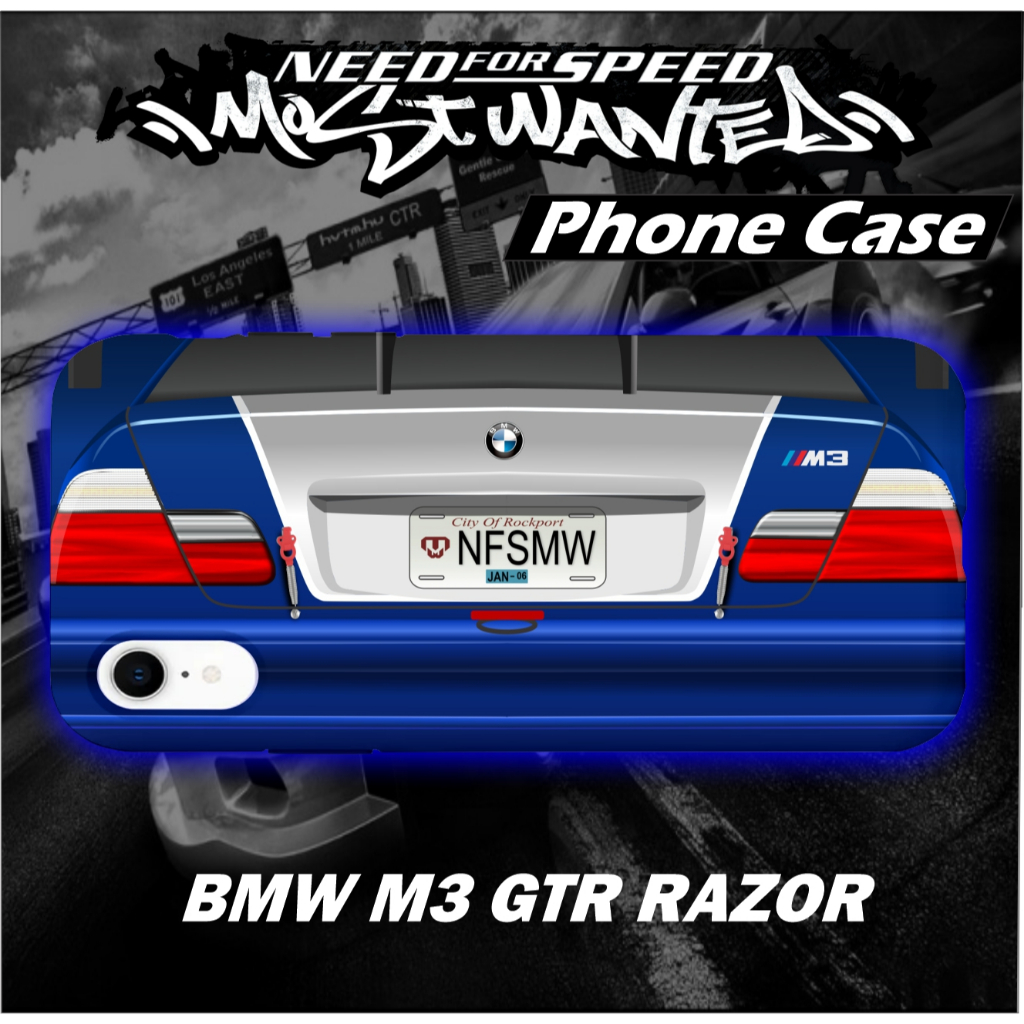 Casing Hp Tema NEED FOR SPEED MOST WANTED BMW M3 GTR RAZOR Phone case Hardcase/Softcase Xiaomi/Oppo/
