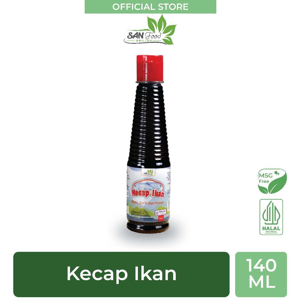 

Sanfood Brilian Kecap Ikan 140 ml Sanfood Non MSG Non Pengawet Fish Sauce Bumbu MPASI