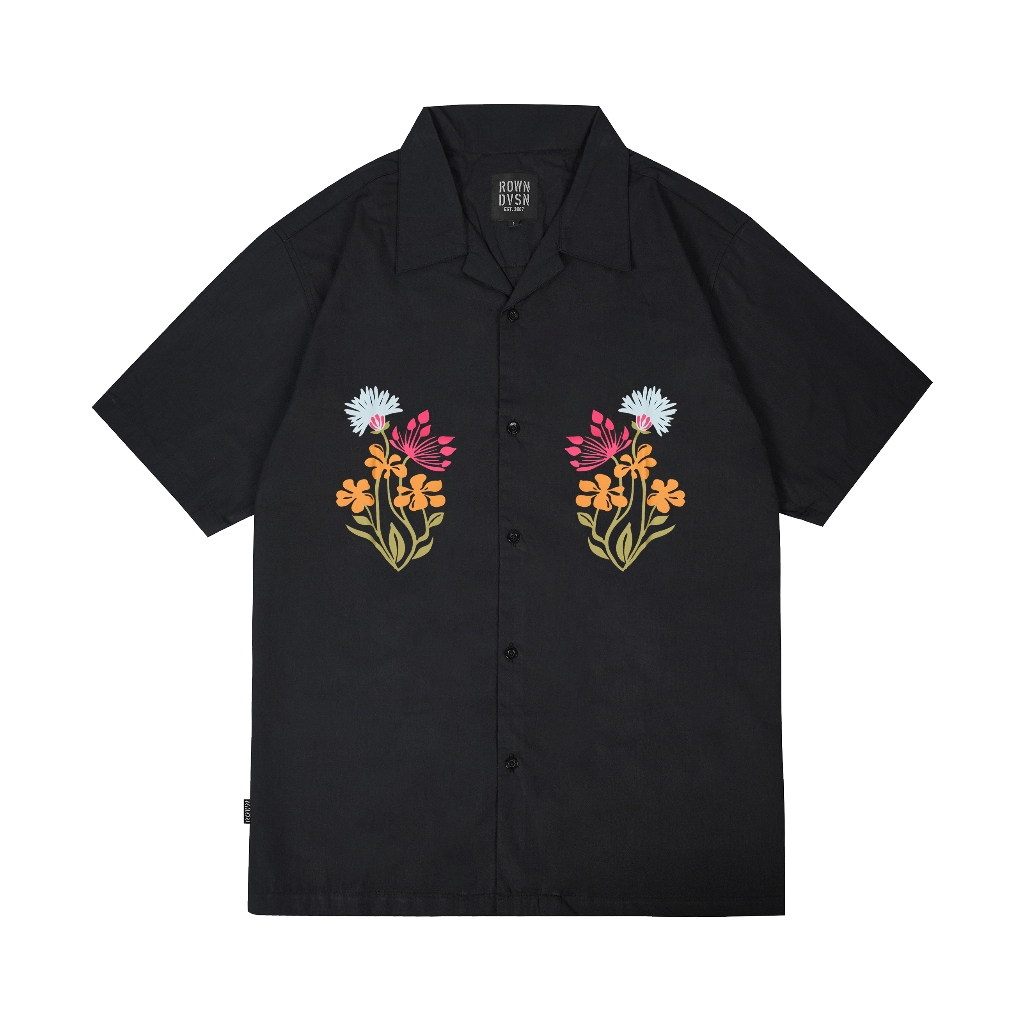 Rown Division Stockroom Bowling Shirt - Rown Division Kemeja Allison Black