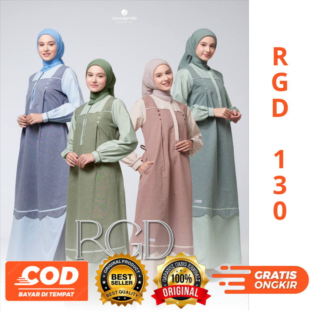 ~TERBARU~ RGD 130 SLATE GRAY, ROSE DAWN, GRAY GREEN DAN BLUE GRANITE GAMIS WANITA LEBARAN 2025 BY RA