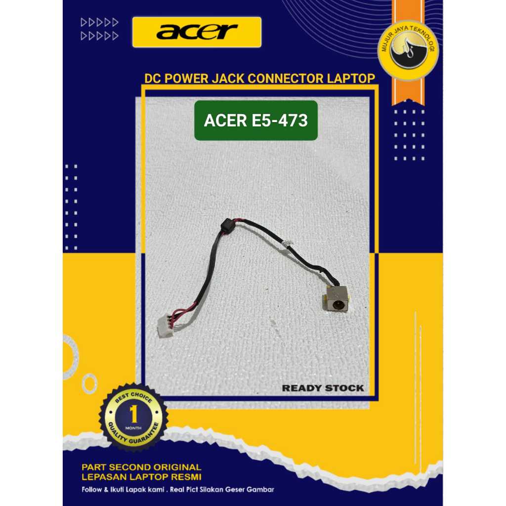 DC Power Jack Connector Konektor  LaptopACER E5 SERIES E5-473 E5-473G Original Second Normal