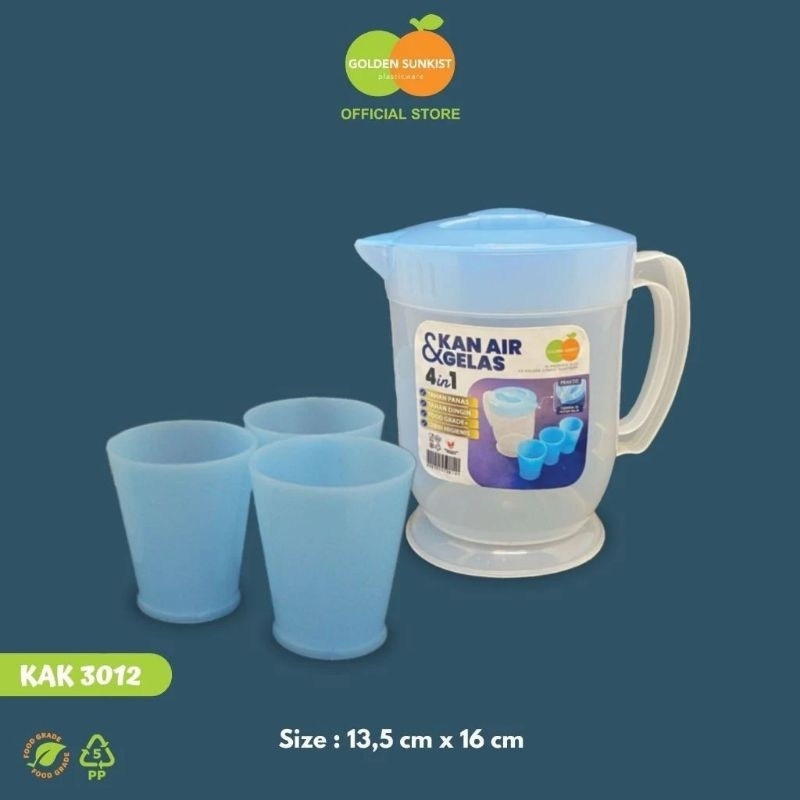 TEKO AIR KECIL 4 IN 1 GOLDEN SUNKIST (KAK 3012 BT)