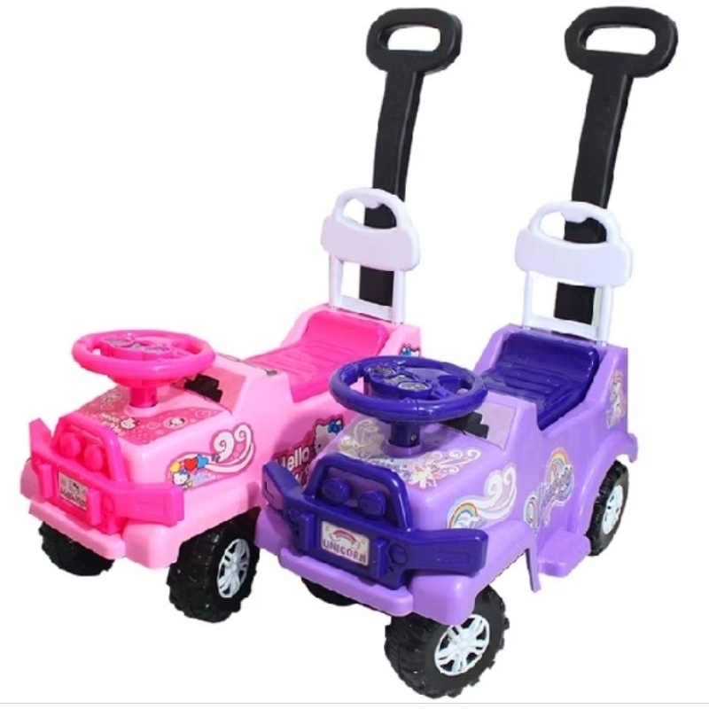 MAINAN MOBIL DORONG ANAK KARAKTER HELLO KITTY UNICORN