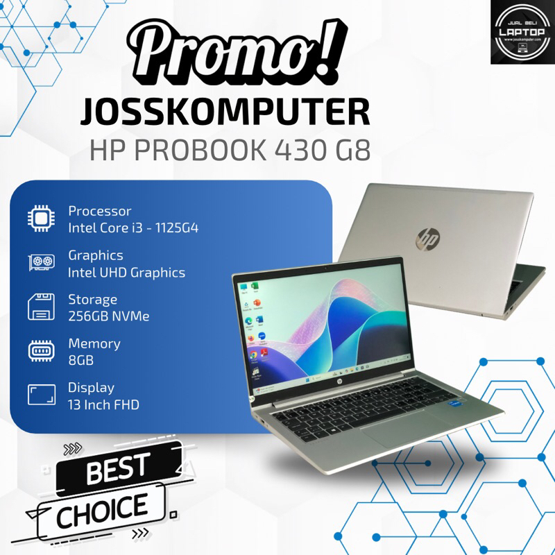 HP PROBOOK 430 G8 INTEL CORE i3-1125G4/ RAM 8GB/ SSD 256GB/ 13" FHD