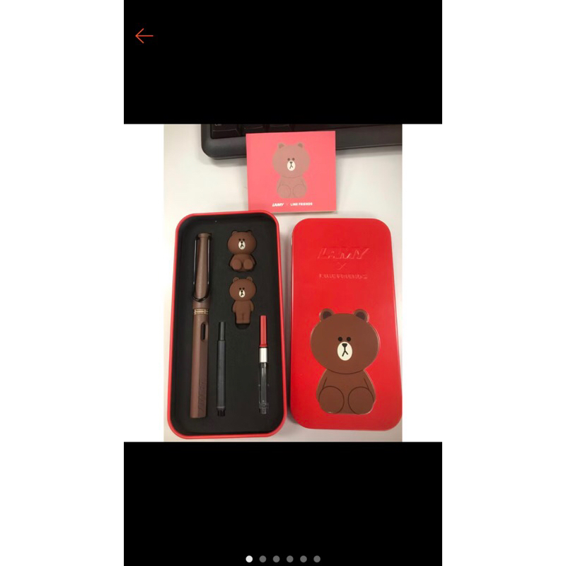 

Lamy Line Friends Brown Fountain Pen nib EF Germany Original Bonus Z28 1 dan Cartridge2