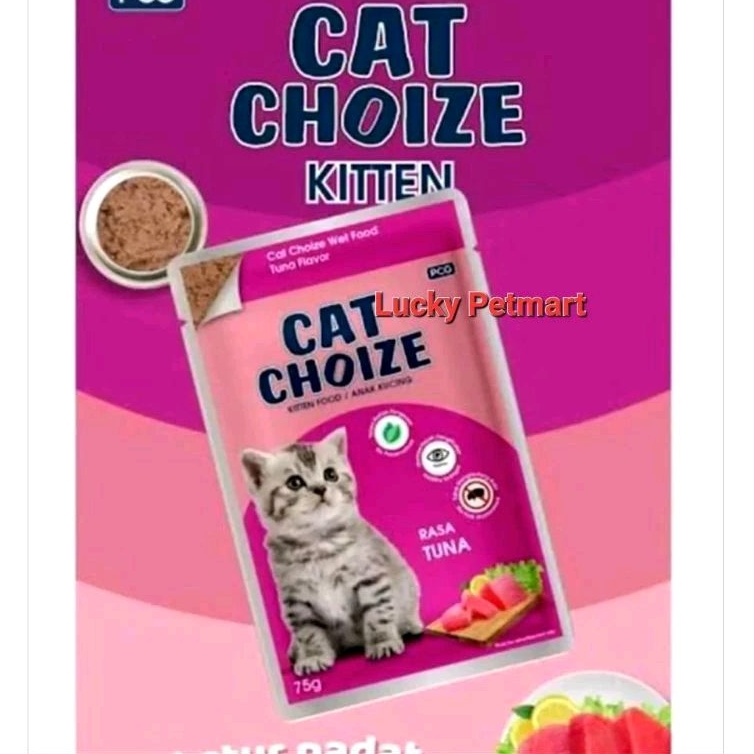 LUCKY - Cat Choize Kitten Pouch Rasa Tuna 75gr - Makanan Anak Kucing Basah Cat Choize Kitten Wet Cat