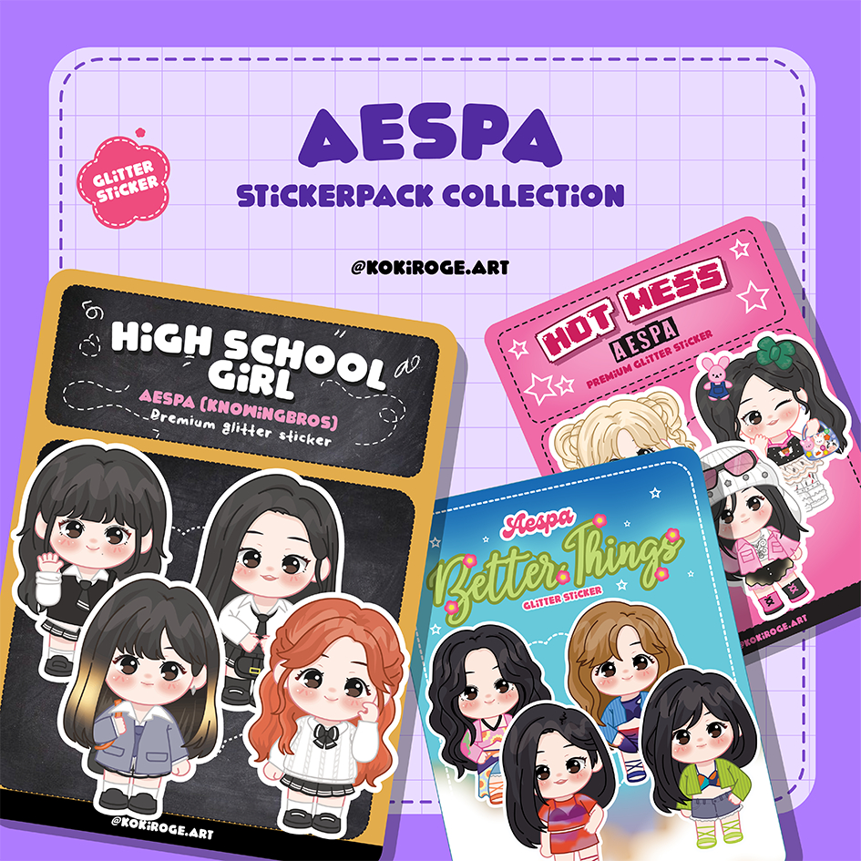 

AESPA STICKERPACK COLLECTION (fanart by kokiroge.art)
