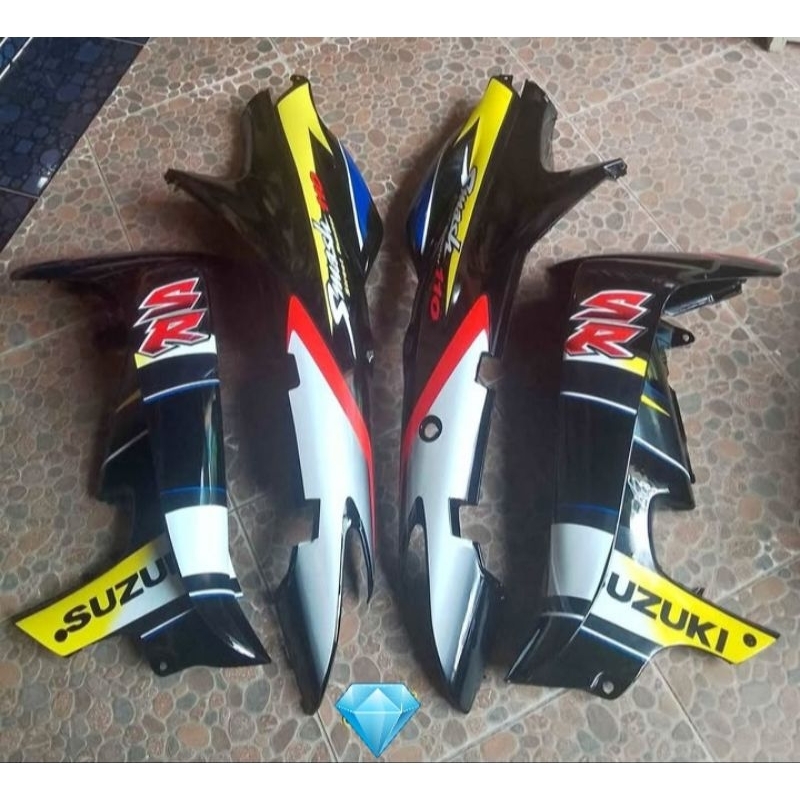 Body belakang+sayap smash 110 Old Hitam + stiker