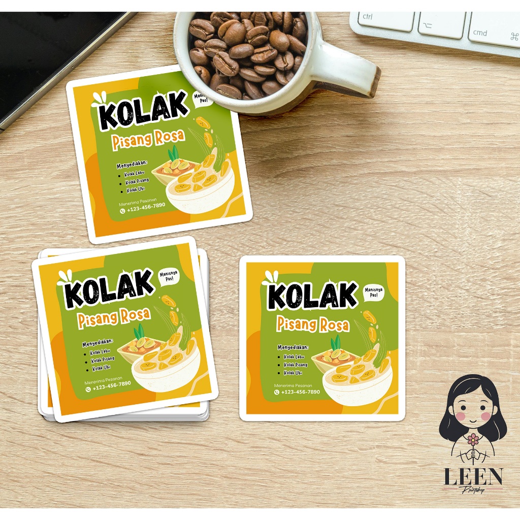 

CETAK STIKER LABEL KOTAK MAKANAN / STICKER KUE ROTI / STIKER KOTAK MAKAN CUSTOM / STIKER KEMASAN