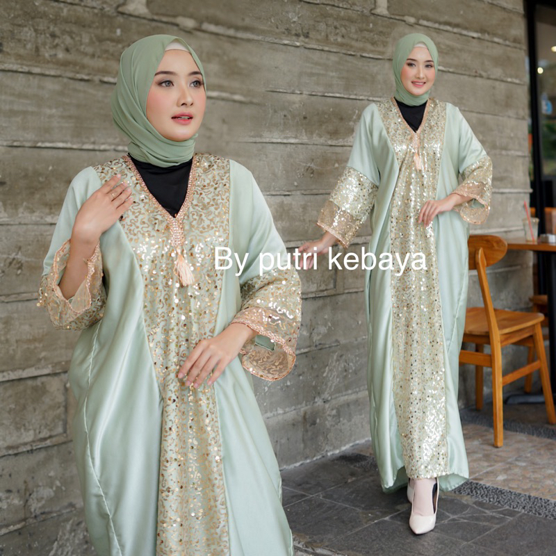 Abaya Muzaf/kaftan/gamis/abaya bordir/abaya dubai