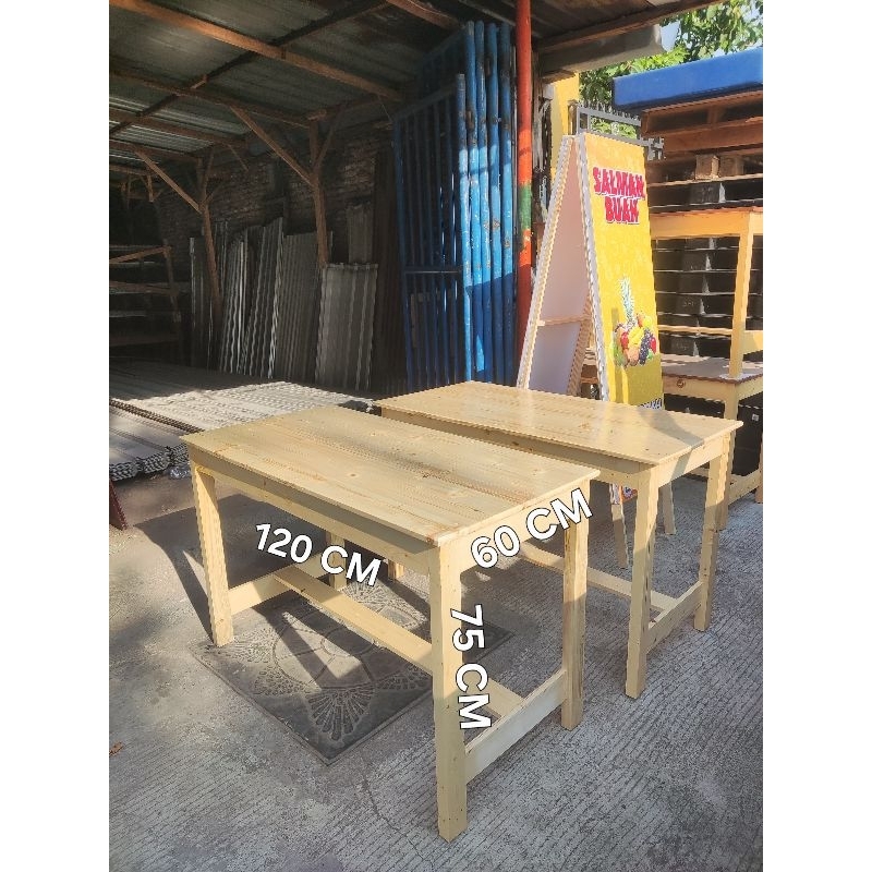 Meja kayu jati belanda 120×60×75 meja makan , meja dapur , meja rumah