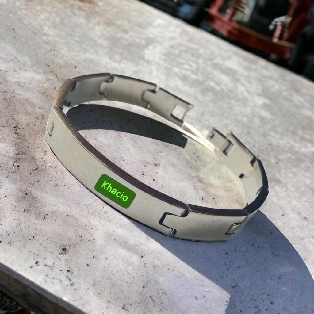 GELANG TITANIUM PRIA KEREN MODEL RANTAI JAM TANGAN ANTI KARAT ANTI LUNTUR MODEL TERBARU ORIGINAL