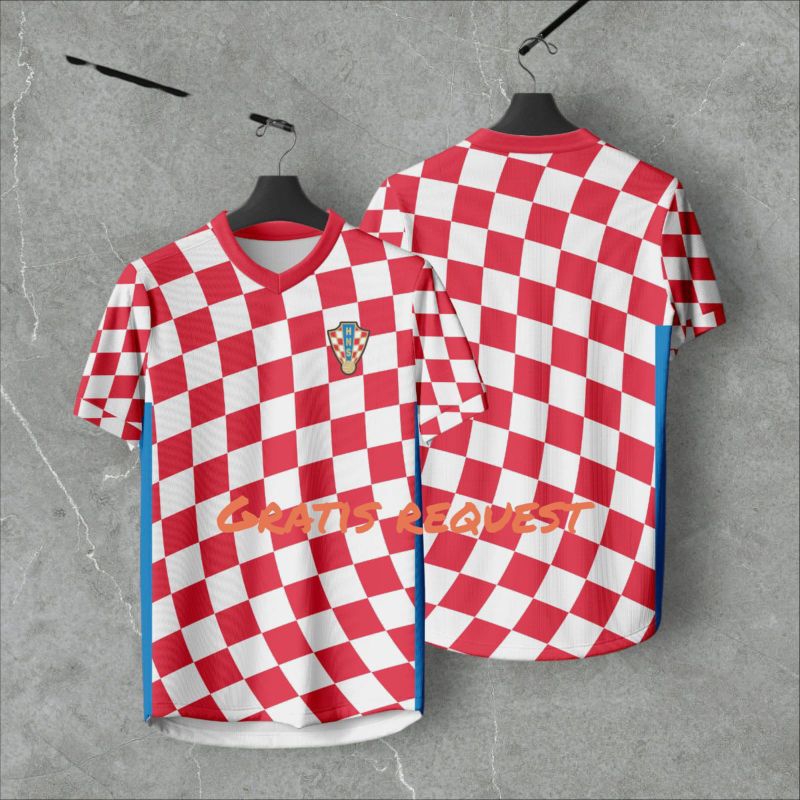 jersey retro kroasia full printing