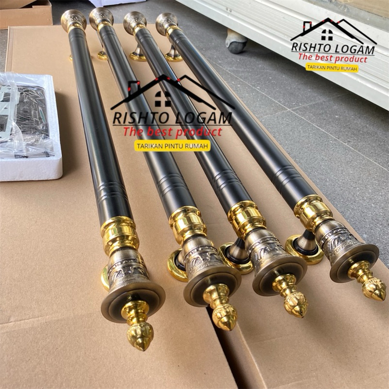 Nimira_Amira Handle Pintu Rumah Minimalis Gagang Pintu Utama Panjang 60Cm 4 Biji Handle Pintu Logam