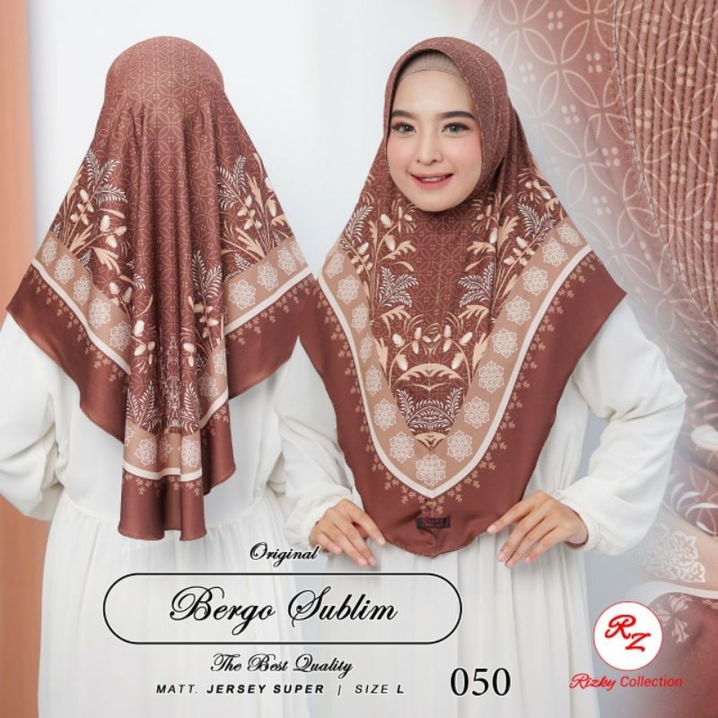 JILBAB INSTAN SUBLIM PRINTING JERSEY by RIZKY COLLECTION