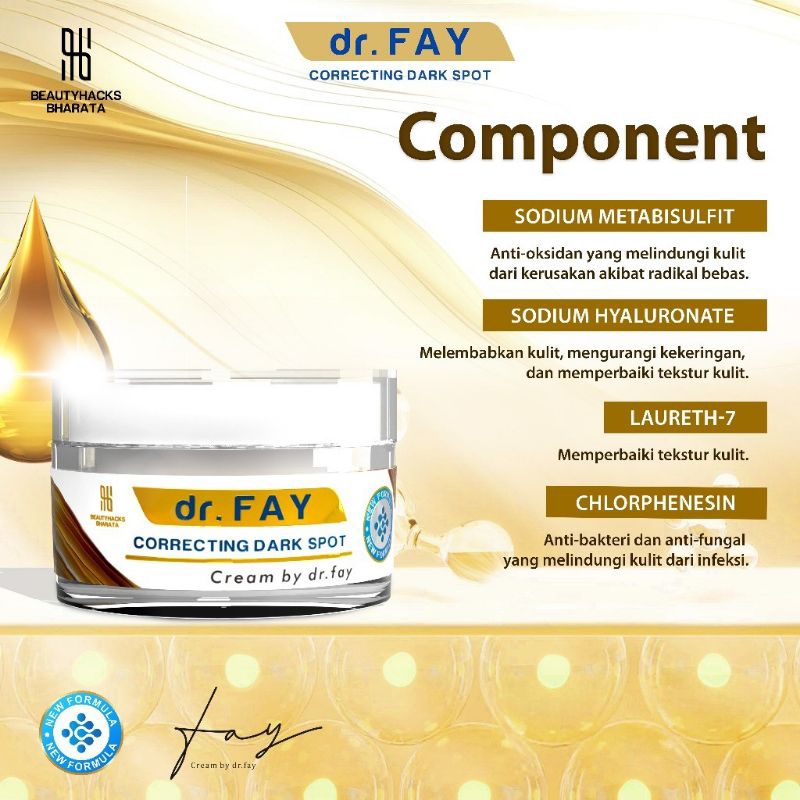 Promo Dr. FAY Cream perawatan jerawat - Bopeng Bekas jerawat& flek hitam kerutan ( DR FAY )