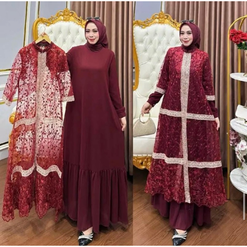 COD GAMIS PESTA WANITA JUMBO LD 100-140cm GAMIS TERBARU 2025 GAMIS WANITA JUMBO / GAMIS ELEGANT / GA