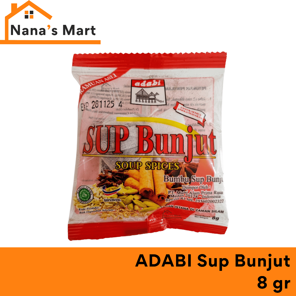 

ADABI SUP BUNJUT 8 gr/ Bumbu Rempah Sop Buntut Malaysia