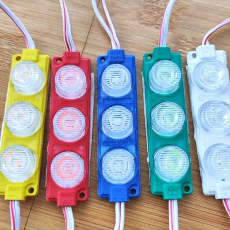 Lampu LED Modul 3 Mata Bulat 12 Volt 3 Watt