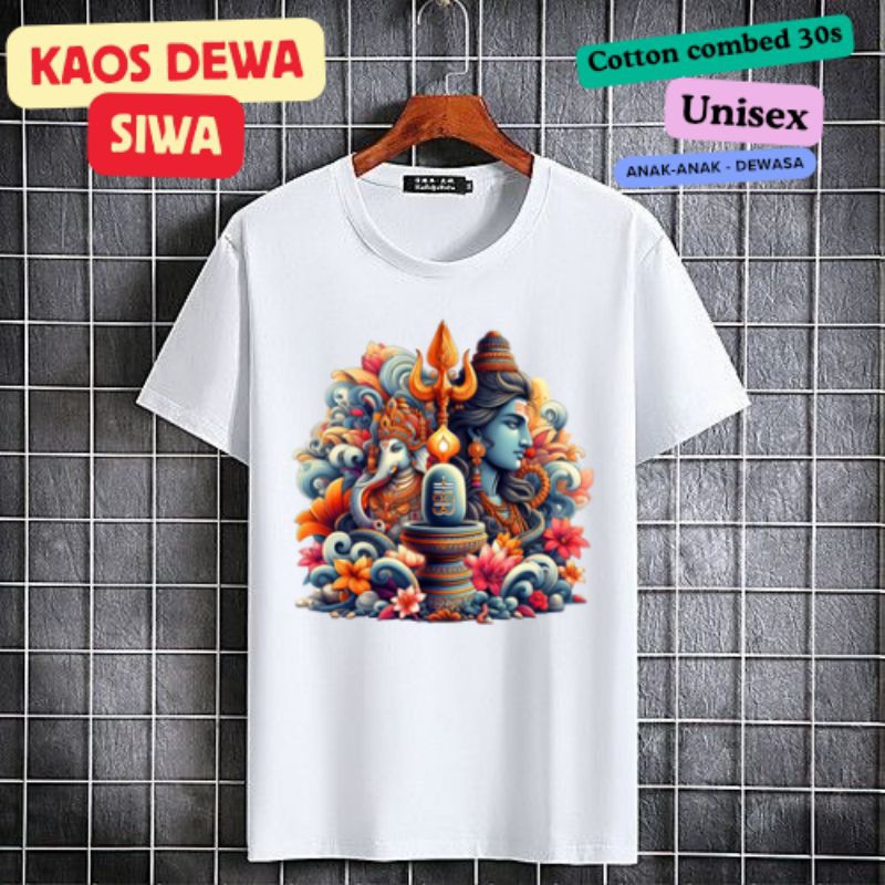 Kaos Dewa Siwa / Kaos dewa Hindu Cotton combed 30s unisex