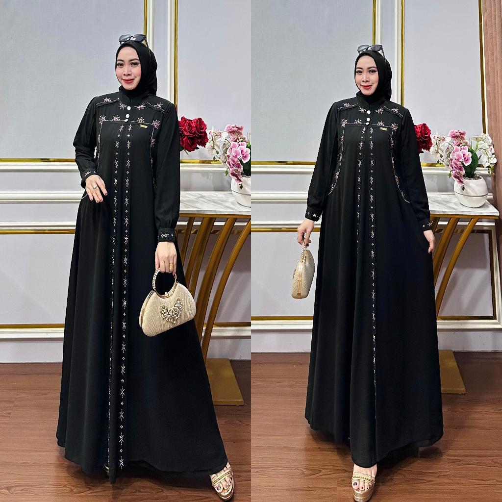 Aysha Shakira Gamis Set Hijab Mix Seruty Baby Doll Full Payet Premium