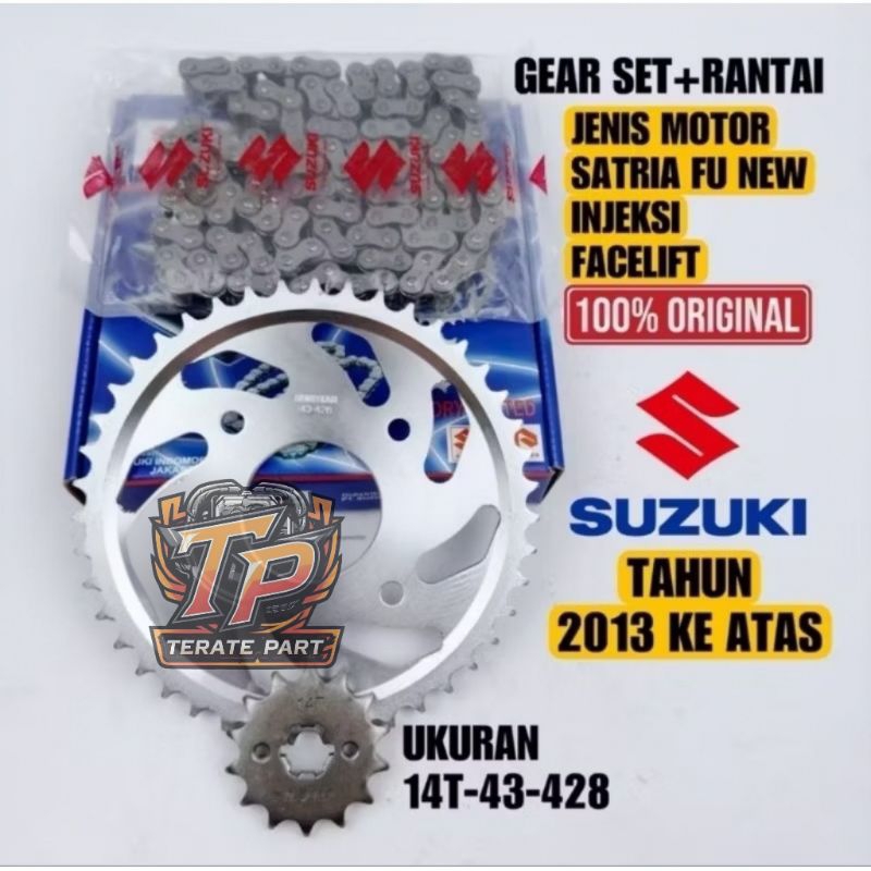 gear set SATRIA FU NEW gear set+rantai satria Fu New