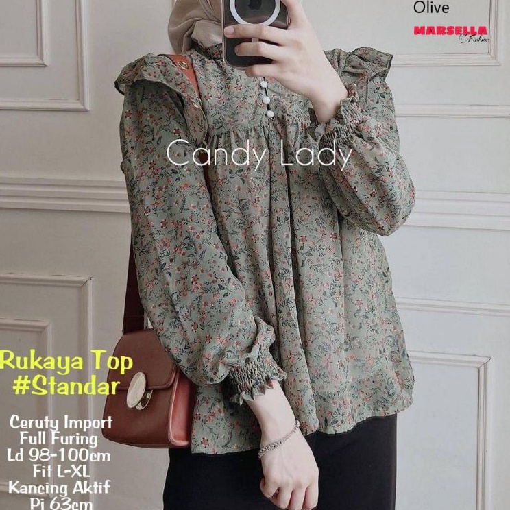 New Rukaya Top  Blouse kekinian LABEL MADANI
