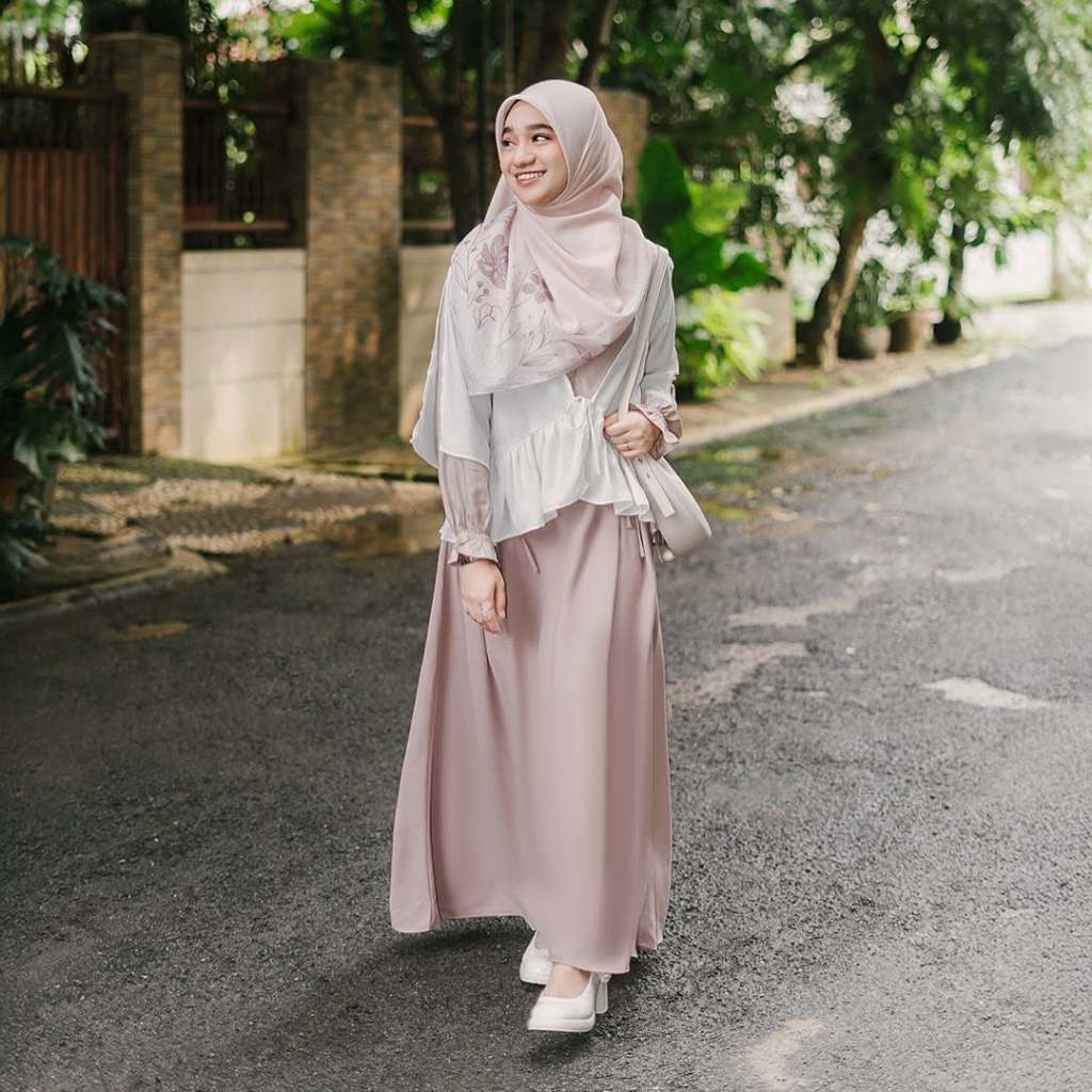 Claire Dress Gamis Flowy by Jilbrave Official 2 in 1 Set Gamis Lebaran