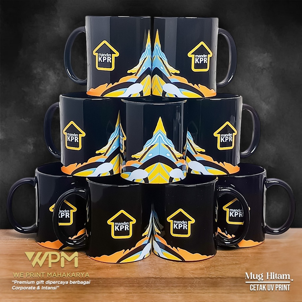 Sablon Mug keramik Hitam