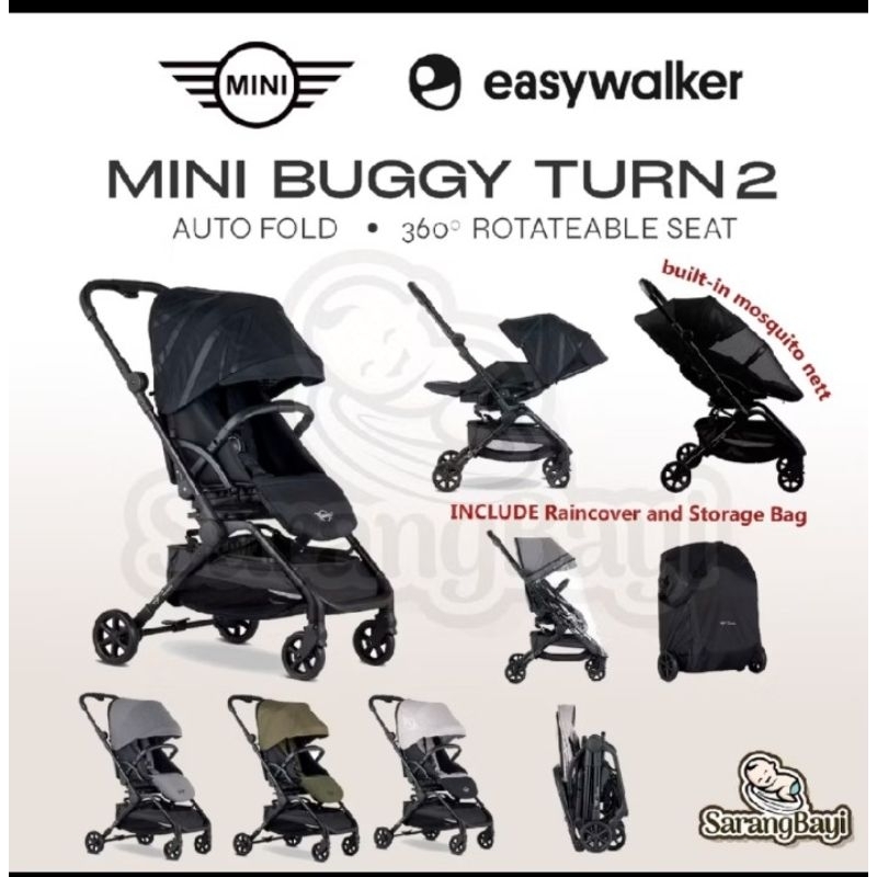 Easywalker mini buggy turn 2 stroller