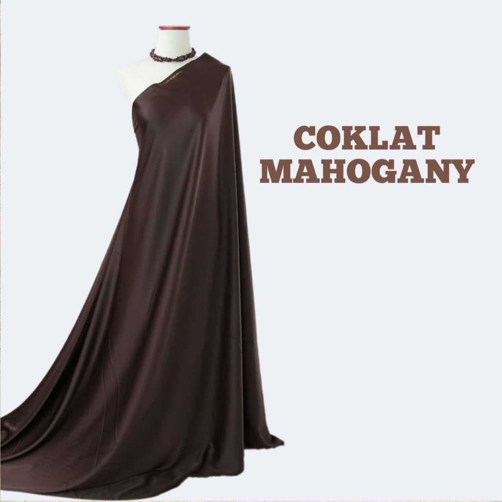 satin maxmara elegan kain satin kilap termurah daleman kebaya furing kebaya kain meteran mahogany