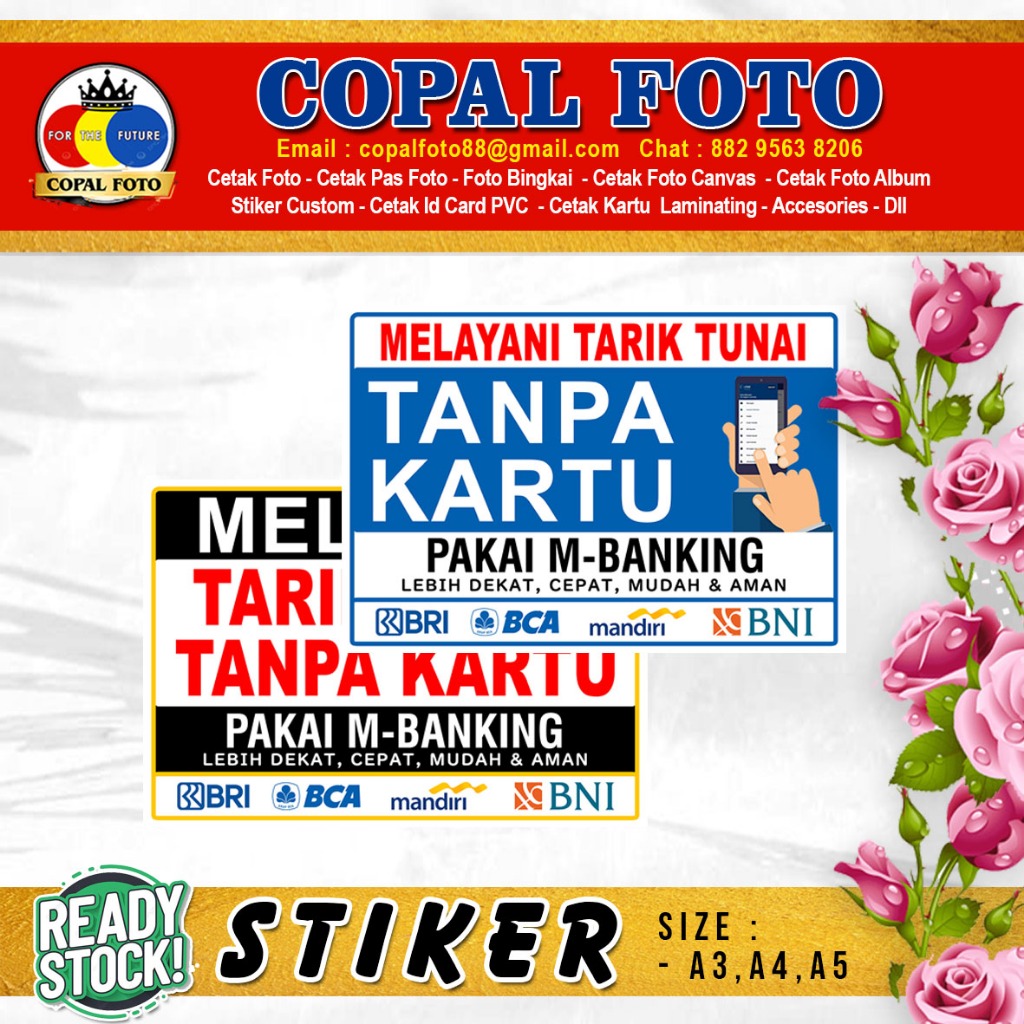 

Stiker Melayani Tarik Tanpa Kartu