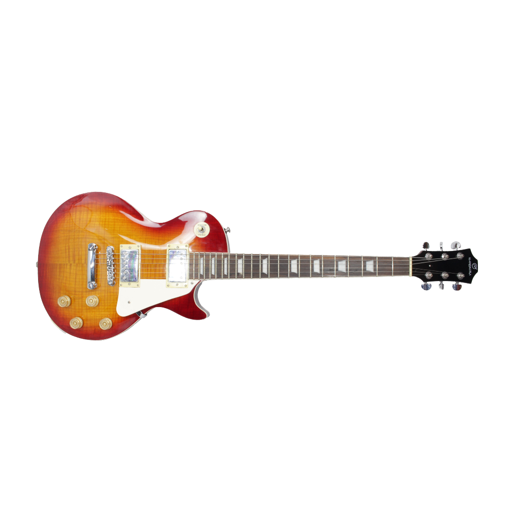 Gitar Elektrik Merk MANDALIKA MLP-120 SB Warna Sunburst Cherry ORIGINAL Model Les Paul Listrik LesPa