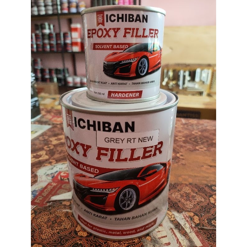 cat epoxi mobil merek ichiban cemerlang warna abu abu