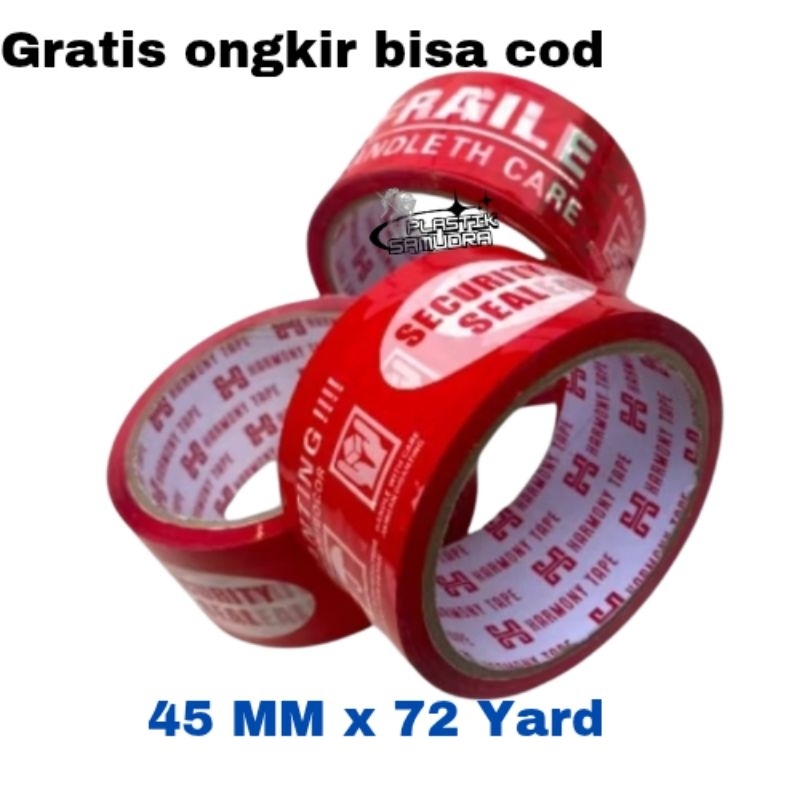

6 PCS (1 SLOP) Lakban Fragile 44mm x 72 Yard – Solusi Aman untuk Pengiriman Barang Jangan Dibanting