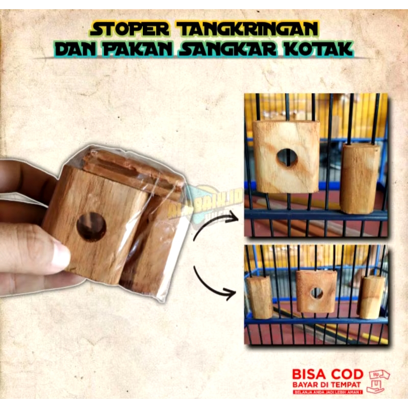 VARIASI KAYU SANGKAR KOTAK AKSESORIS STOPER KADANG BURUNG KOTAK variasi sangkar