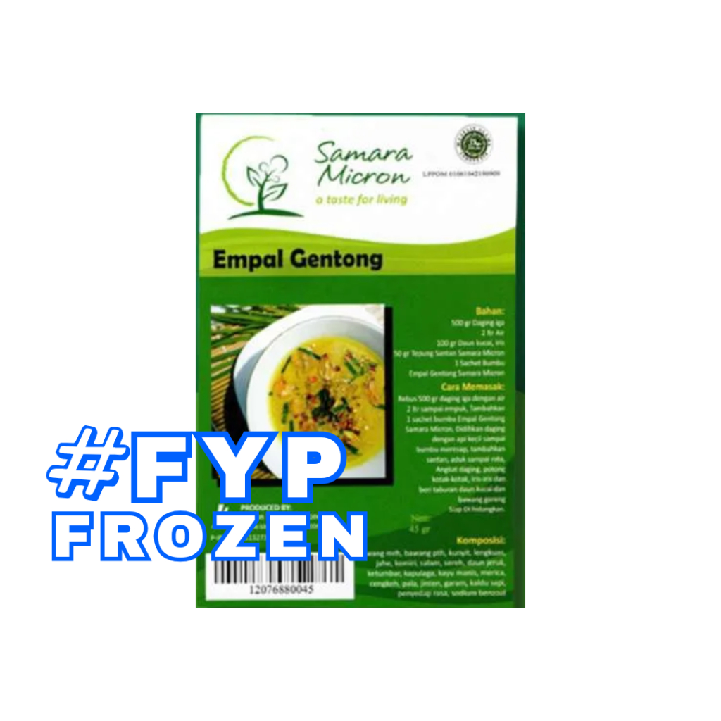 

MICRON BUMBU EMPAL GENTONG 45GR/BUMBU INSTAN