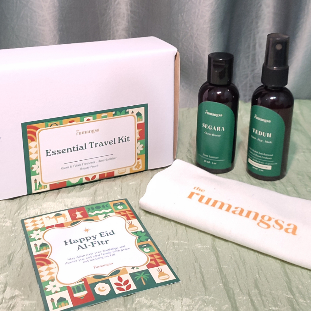 

THE RUMANGSA Essentials Travel Kit - Hand Sanitizer, Room & Fabric Freshener, Pouch
