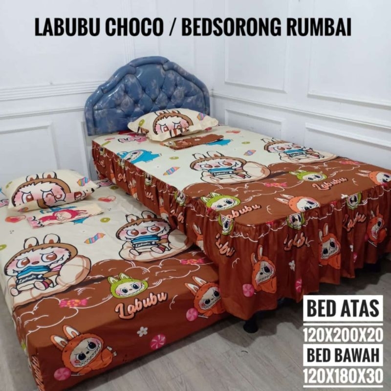 SPREI BED SORONG RUMBAI 120X200 TINGGI 30