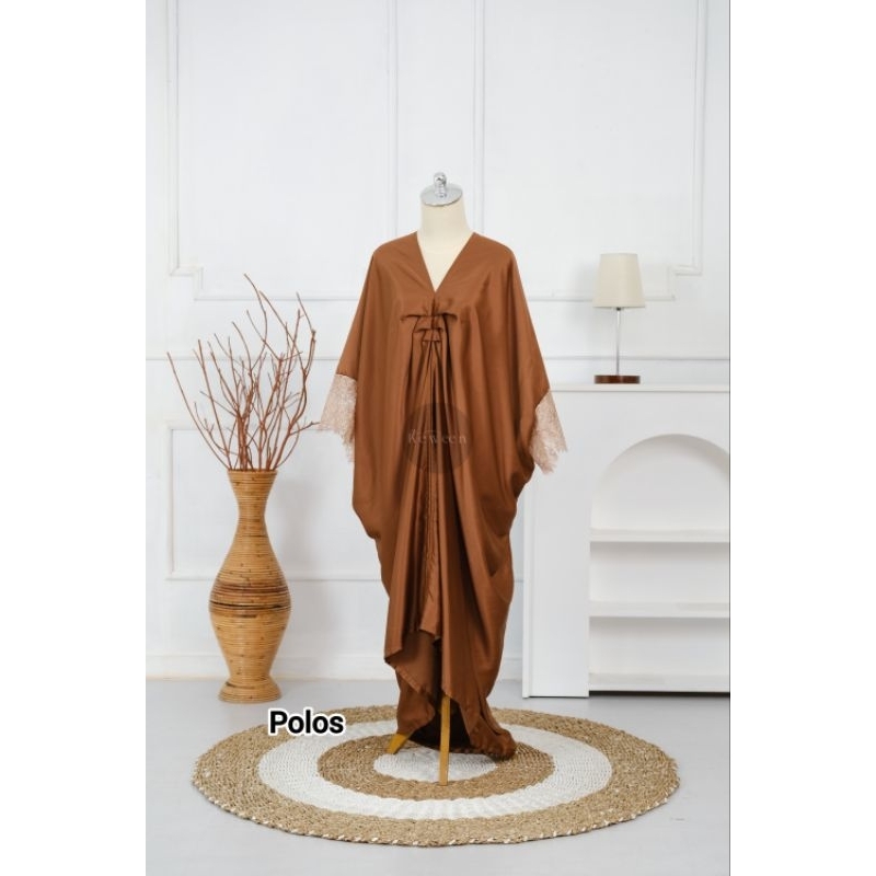 Kaftan Satin Silk Premium Dress Kondangan Kekinian Kaftan Lebaran Muslimah Terbaru