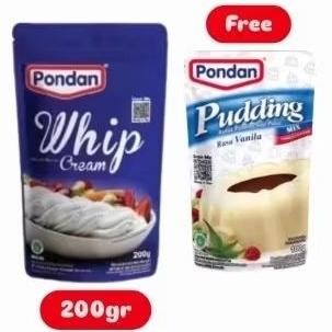 

Whip Cream Pondan Toping Bubuk 200gr Free Puding/Perisa Makanan