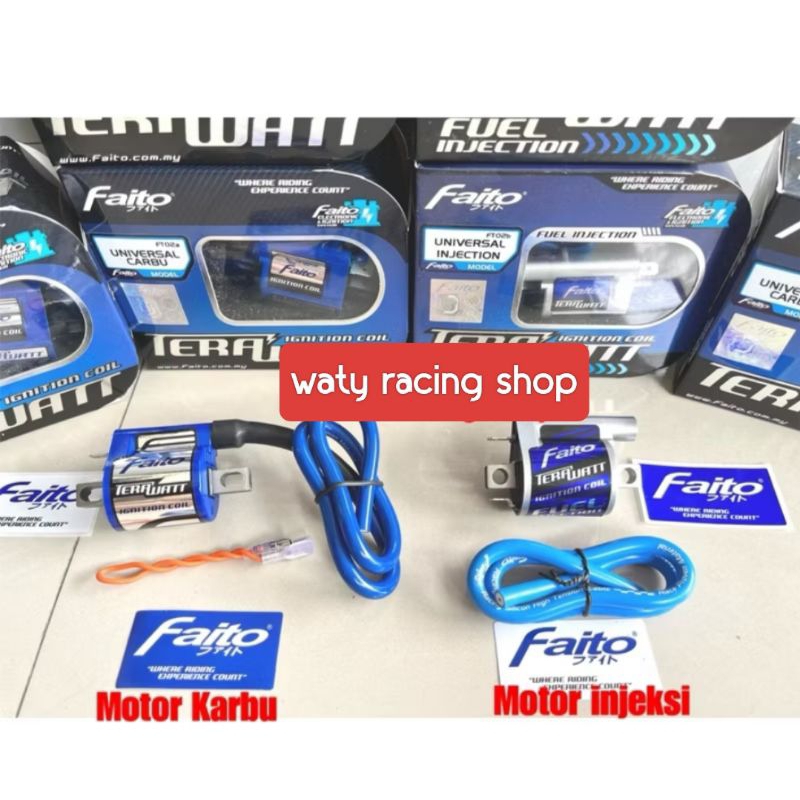 Koil Racing FAITO Universal Coil FAITO untuk motor Karbu Karburator motor injeksi Koil Faito TERAWAT