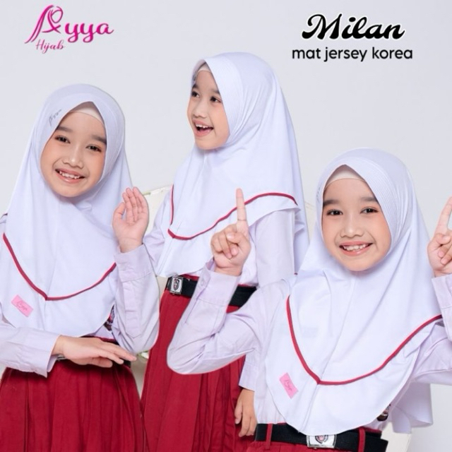 Bergo Milan Jilbab Anak Muslim Hijab instan terbaru