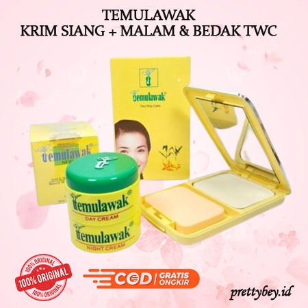 TEMULAWAK | Paket Krim Siang Malam Blink Blink & Bedak Padat TWC Temulawak