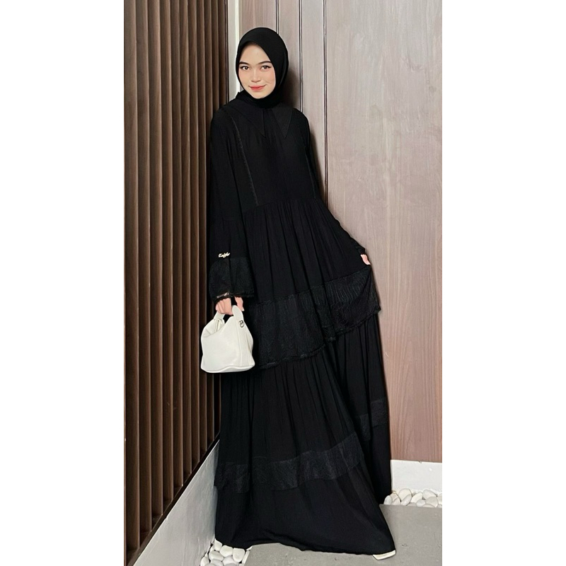 dress zalifa/dress polos/dress lebaran/gamis polosan/gqmis lebaran